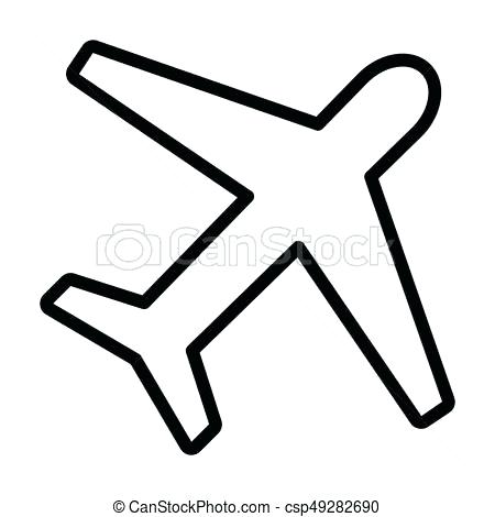 450x470 Line Drawing Clip Art Iammagazine - Plane Line Drawing
