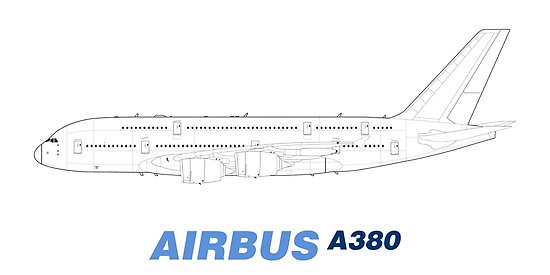 550x275 Airbus Line Drawing Posters - Plane Line Drawing