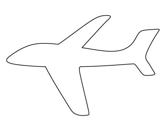 550x425 Printable Patterns - Plane Outline Drawing