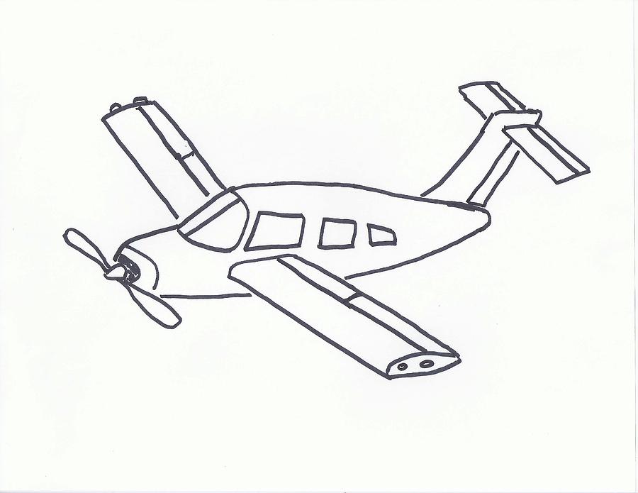 900x695 piper arrow outline drawing - Plane Outline Drawing