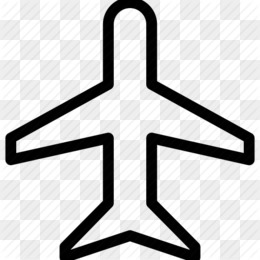 260x260 Plane Outline Png - Plane Outline Drawing