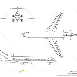300x300 Stock Illustration Outline Drawing Plane White Background Top - Plane Outline Drawing
