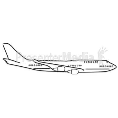 400x400 Airplane Drawing Template - Plane Outline Drawing