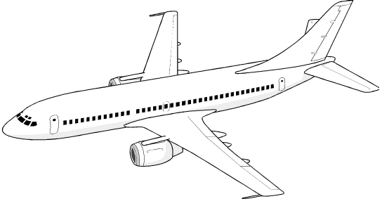 544x283 Airplane Clip Art Free Clipart - Plane Outline Drawing