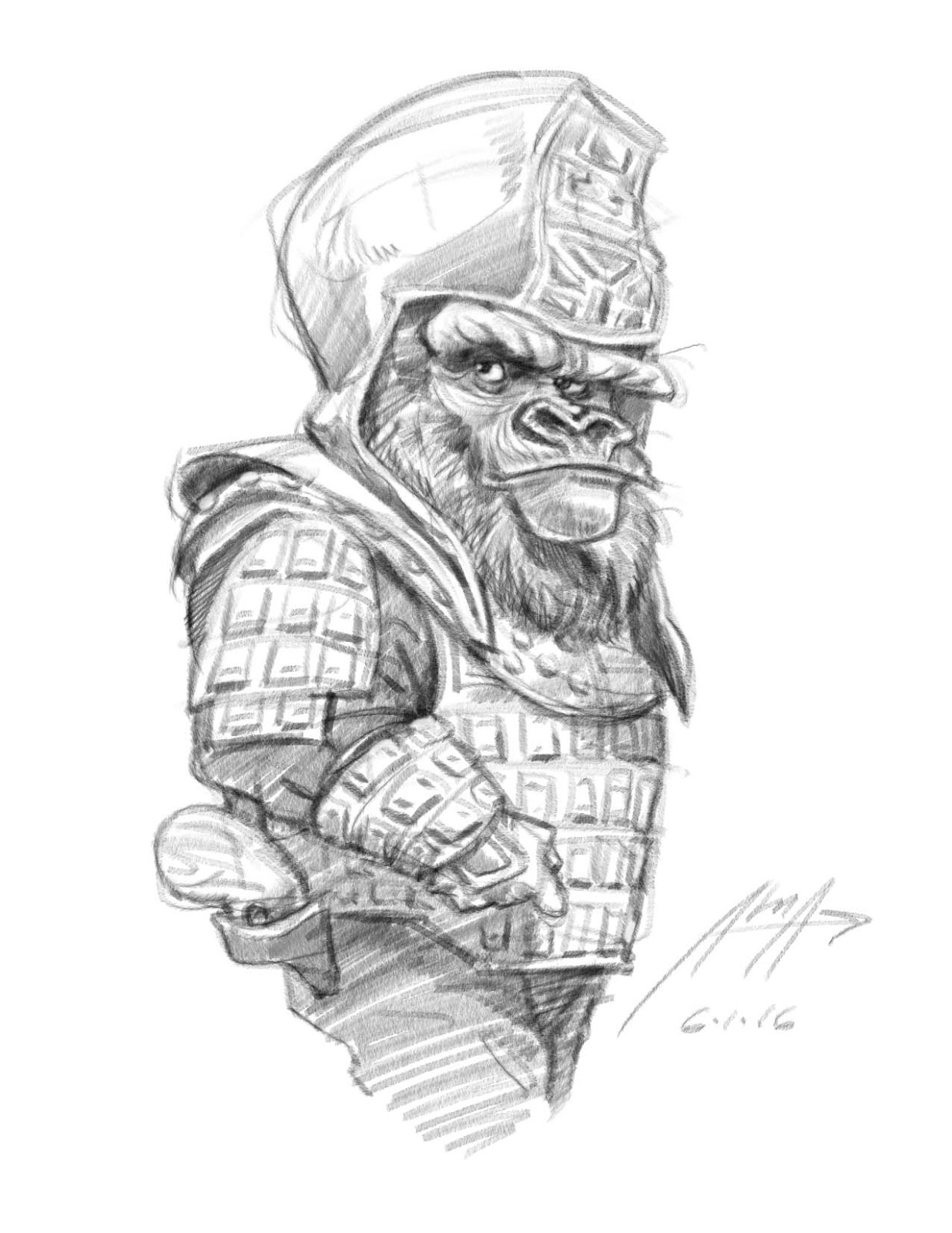 1236x1600 ray alma planet of the apes drawings - Planet Drawing