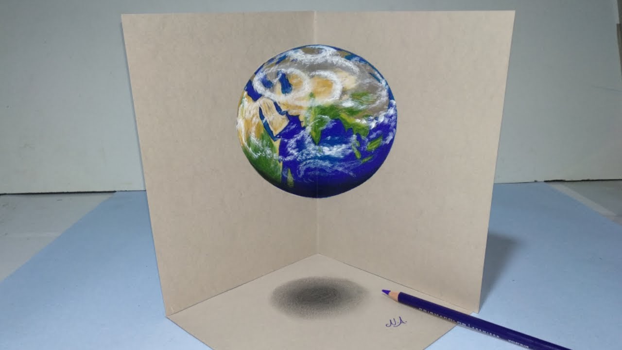1280x720 how to draw globe in planet earth drawing - Planet Earth Drawing