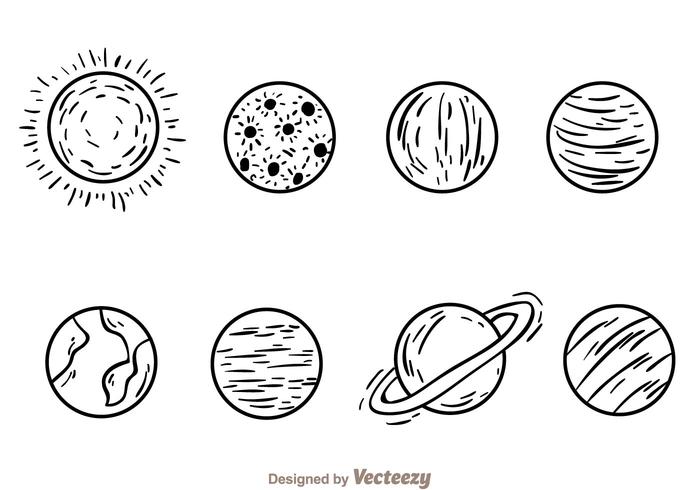 700x490 planets hand drawn icons - Planet Line Drawing