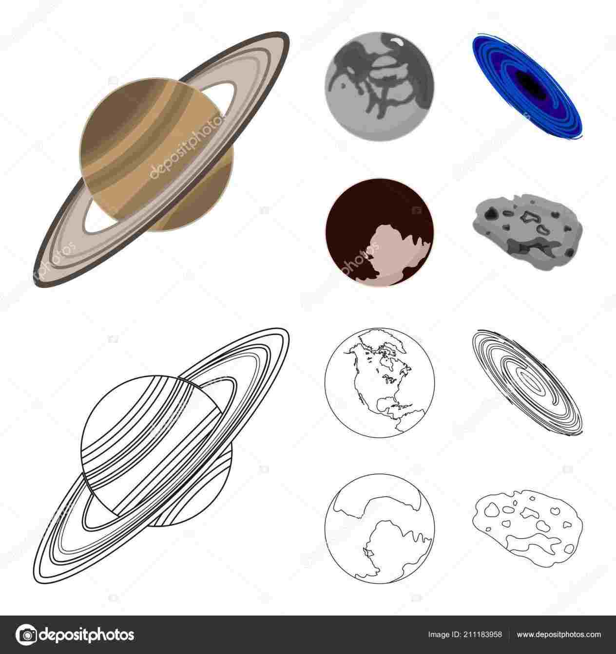 1264x1343 Coloring - Planet Line Drawing