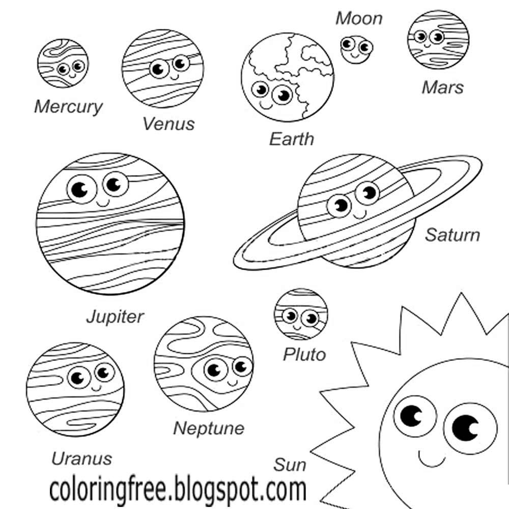 Planets For Kids To Color