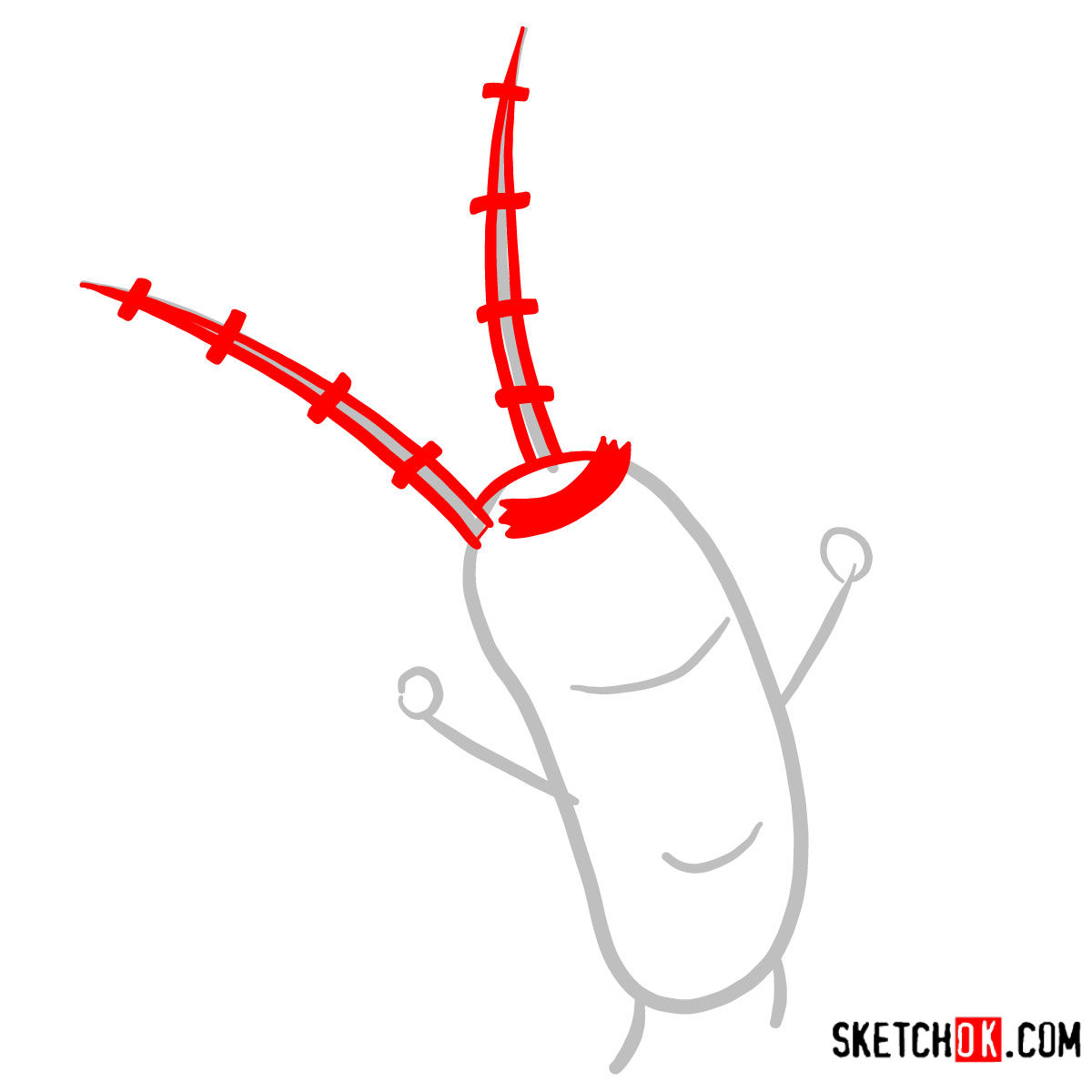 1200x1200 how to draw sheldon j plankton spongebob - Plankton Drawing