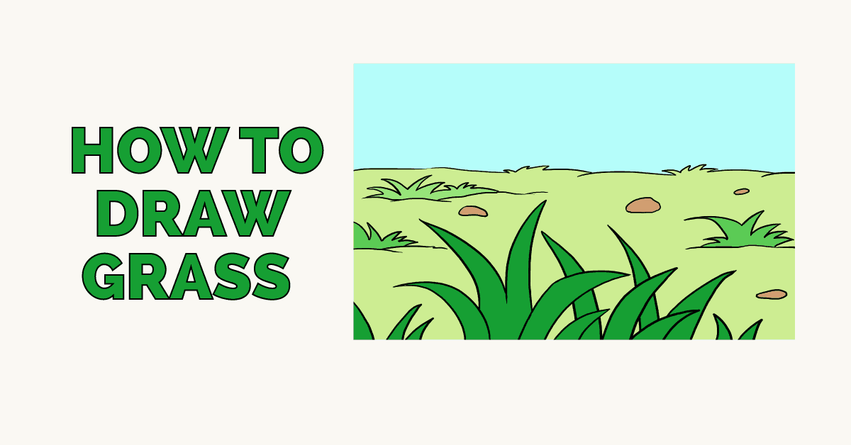 1200x628 How To Draw Grass Really Easy Drawing Tutorial - Plant Drawing For Kid