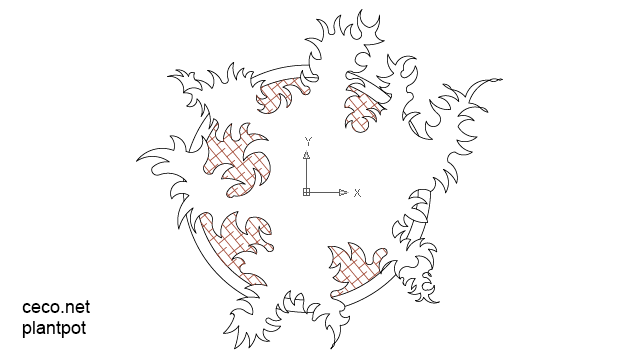 640x360 autocad drawing indoor plant pots dwg - Plant In Pot Drawing