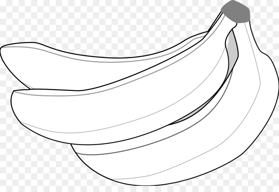 900x620 Banana, Drawing, White, Transparent Png Image Clipart Free Download - Plantain Drawing