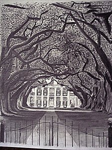 225x300 Southern Plantation Drawing - Plantation Drawing