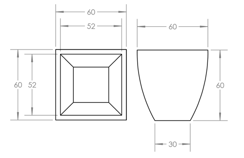 500x325 fiberglass cement planters tau manufacturing - Planter Drawing