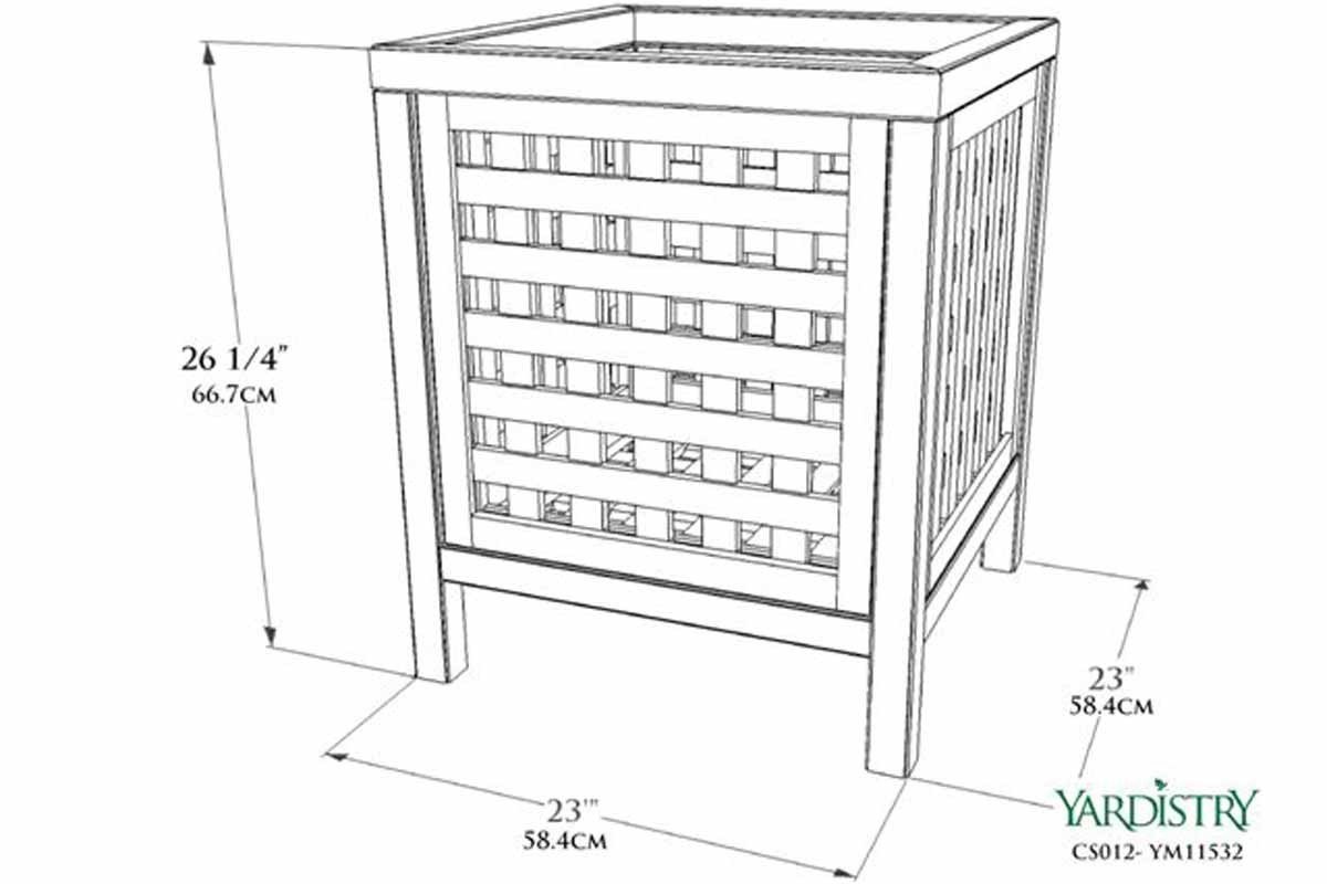1200x800 lattice planter - Planter Drawing