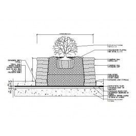 265x265 raised planter cad detail landscape design cad blocks - Planter Drawing