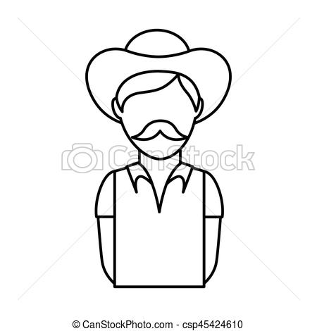 450x470 colombian coffee planter character vector illustration design - Planter Drawing