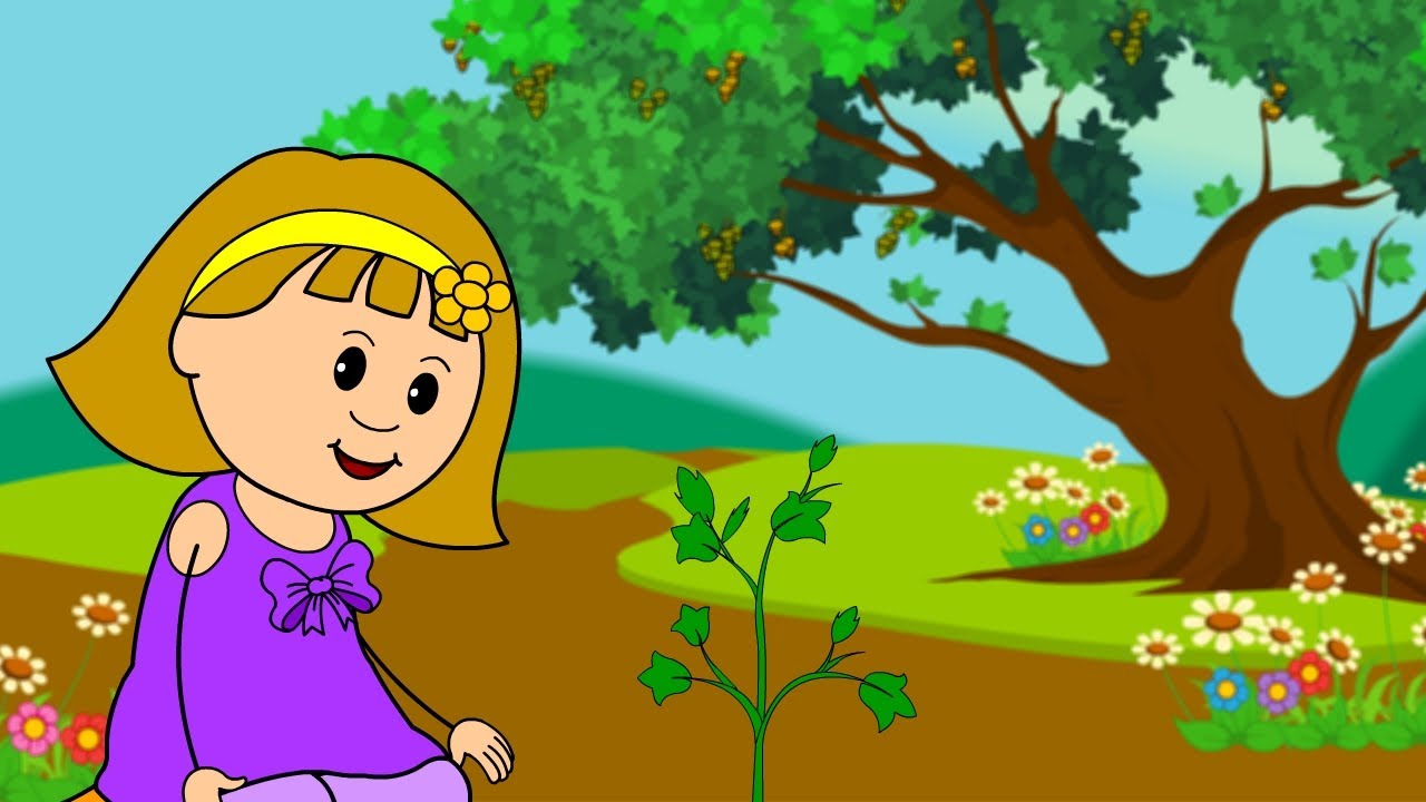 1280x720 Plant A Tree With Elly - Planting Trees Drawing