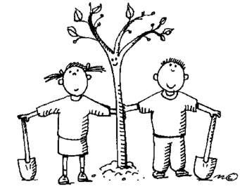 341x272 people planting trees - Planting Trees Drawing