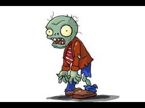 480x360 How To Draw A Zombie From Plants Vs Zombies - Plants Vs Zombies Drawing All Plants