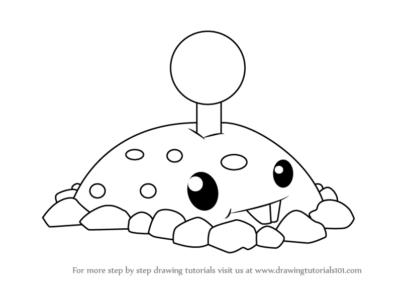 800x565 Learn How To Draw Potato Mine From Plants Vs Zombies - Plants Vs Zombies Drawing All Plants