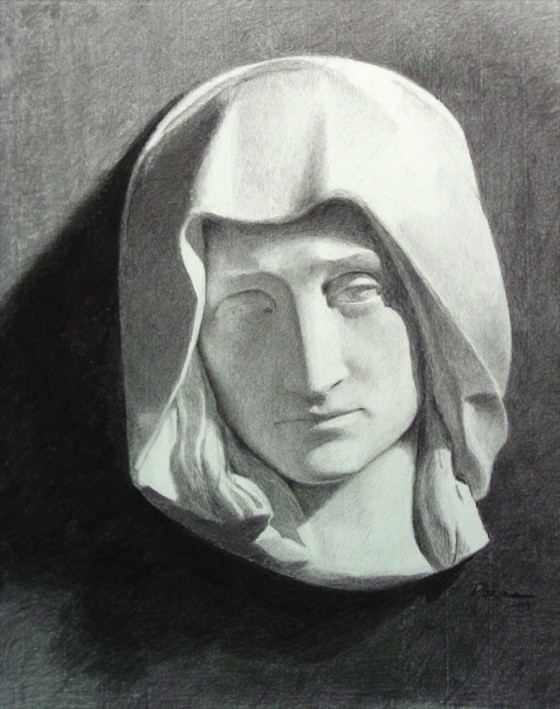 560x709 mary - Plaster Drawing