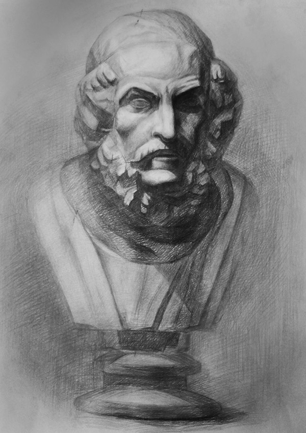 600x849 plaster cast drawing on philau portfolios - Plaster Drawing