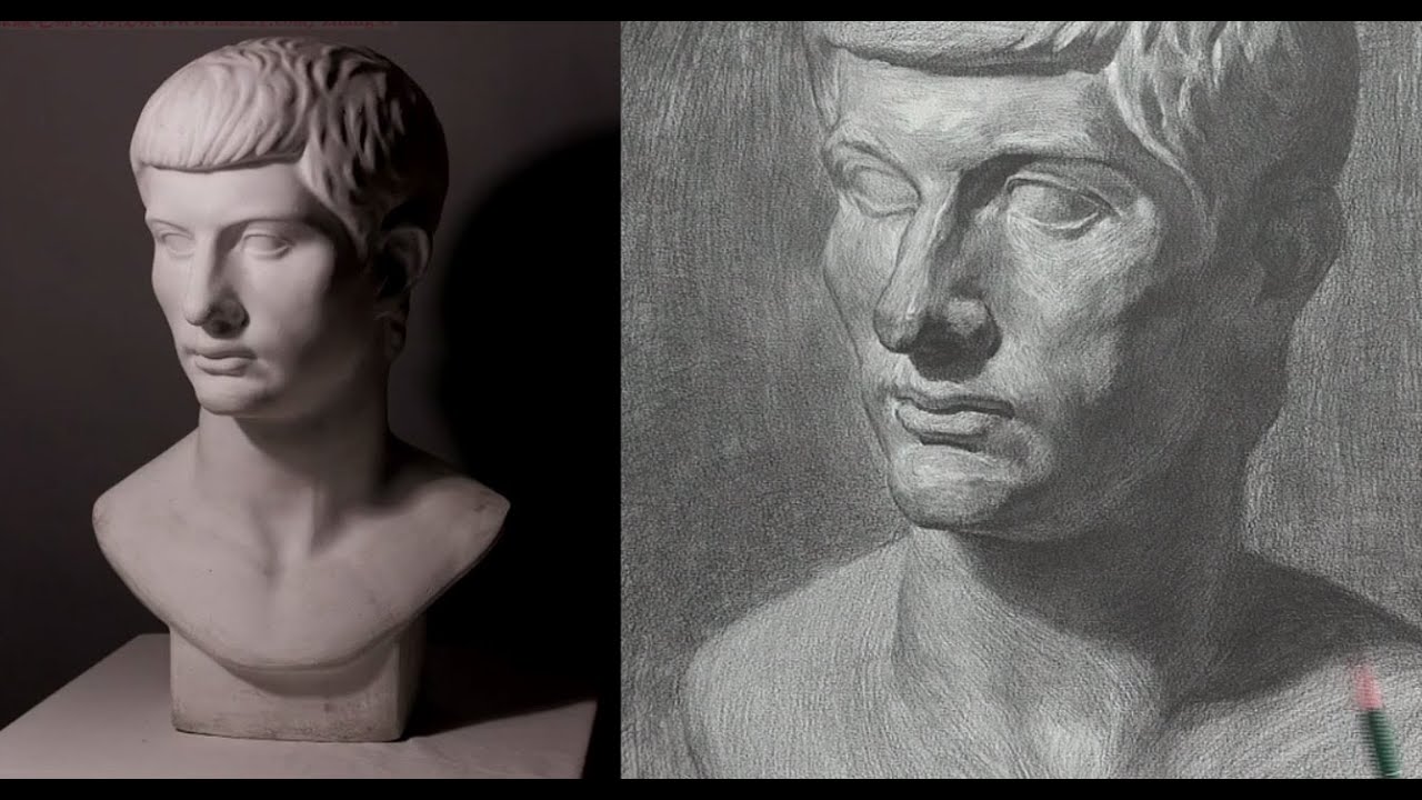 1280x720 plaster cast drawing step - Plaster Drawing