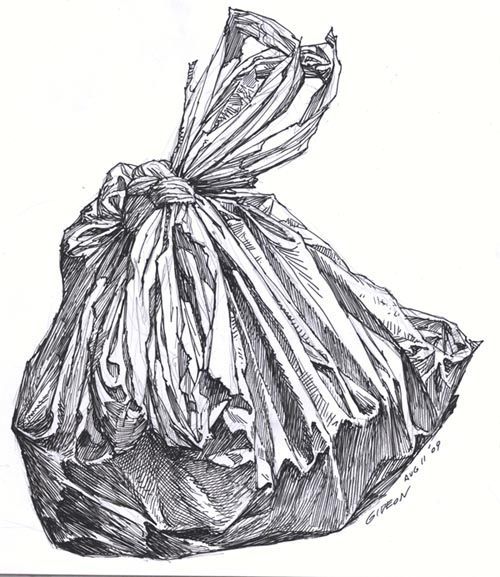 500x577 plastic bags in drawings - Plastic Bag Drawing
