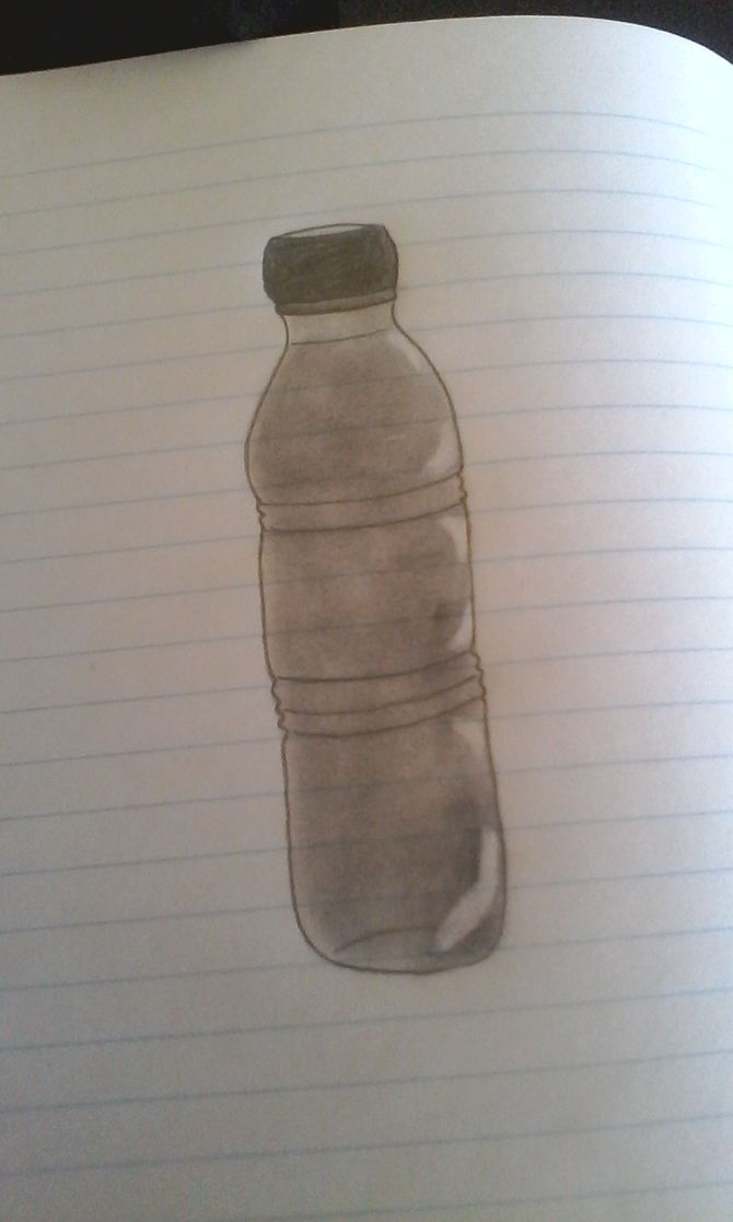 670x1117 How To Draw A Water Bottle Steps - Plastic Bottle Drawing