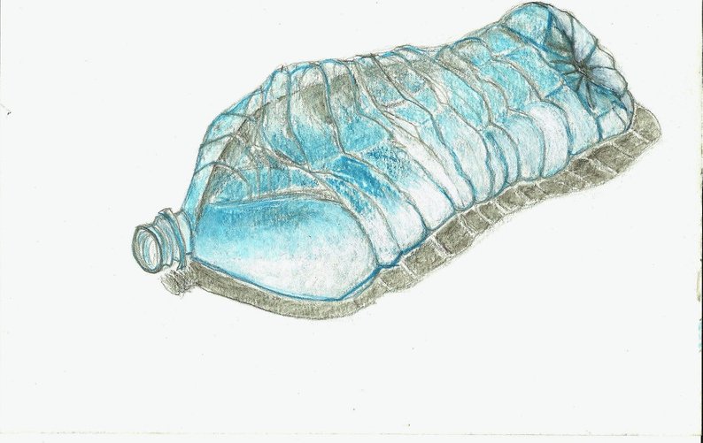 794x501 plastic bottle drawing water bottle drawing watercolor pencil etsy - Plastic Bottle Drawing