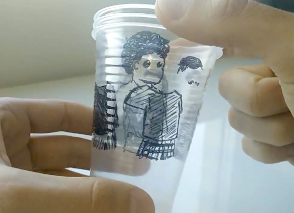 600x435 Create A Simple Game Of Dress Up - Plastic Cup Drawing