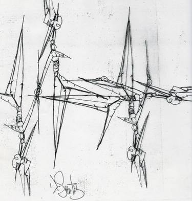 375x393 original abstract animal plastic drawings for sale saatchi art - Plastic Drawings