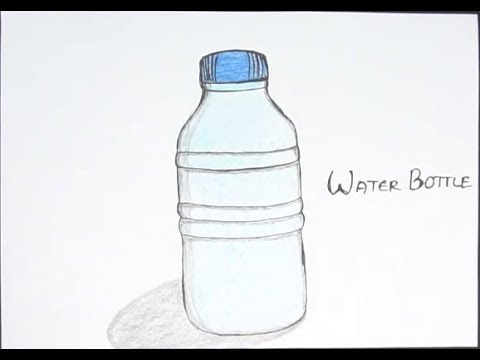 480x360 How To Draw Water Bottle Easy Steps For Kids - Plastic Water Bottle Drawing