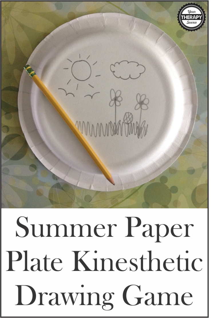 741x1108 summer paper plate kinesthetic drawing game - Plate Drawing