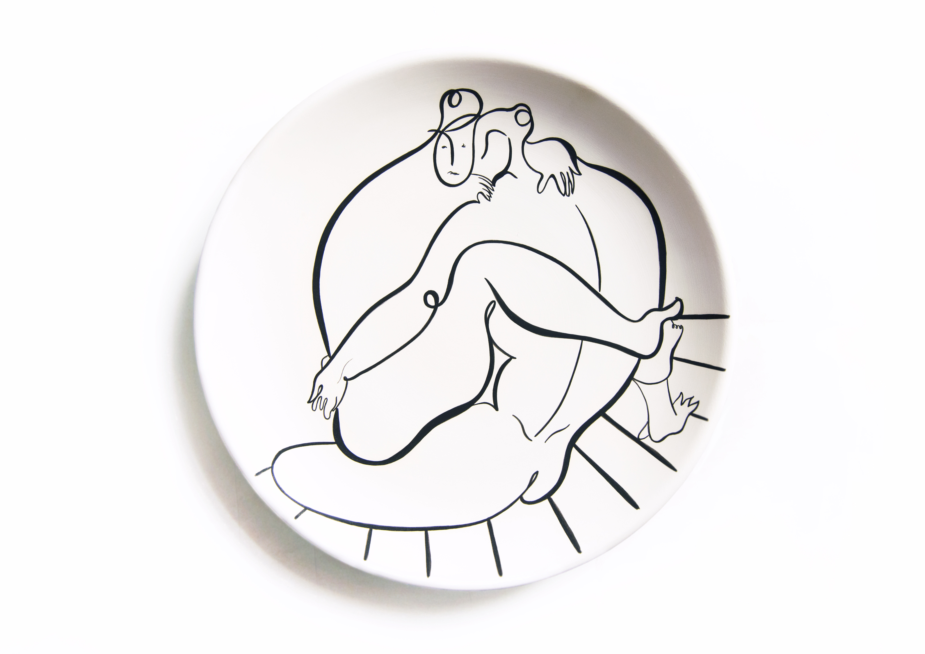 3180x2248 unique handprinted erotic ceramic plates - Plates Drawing