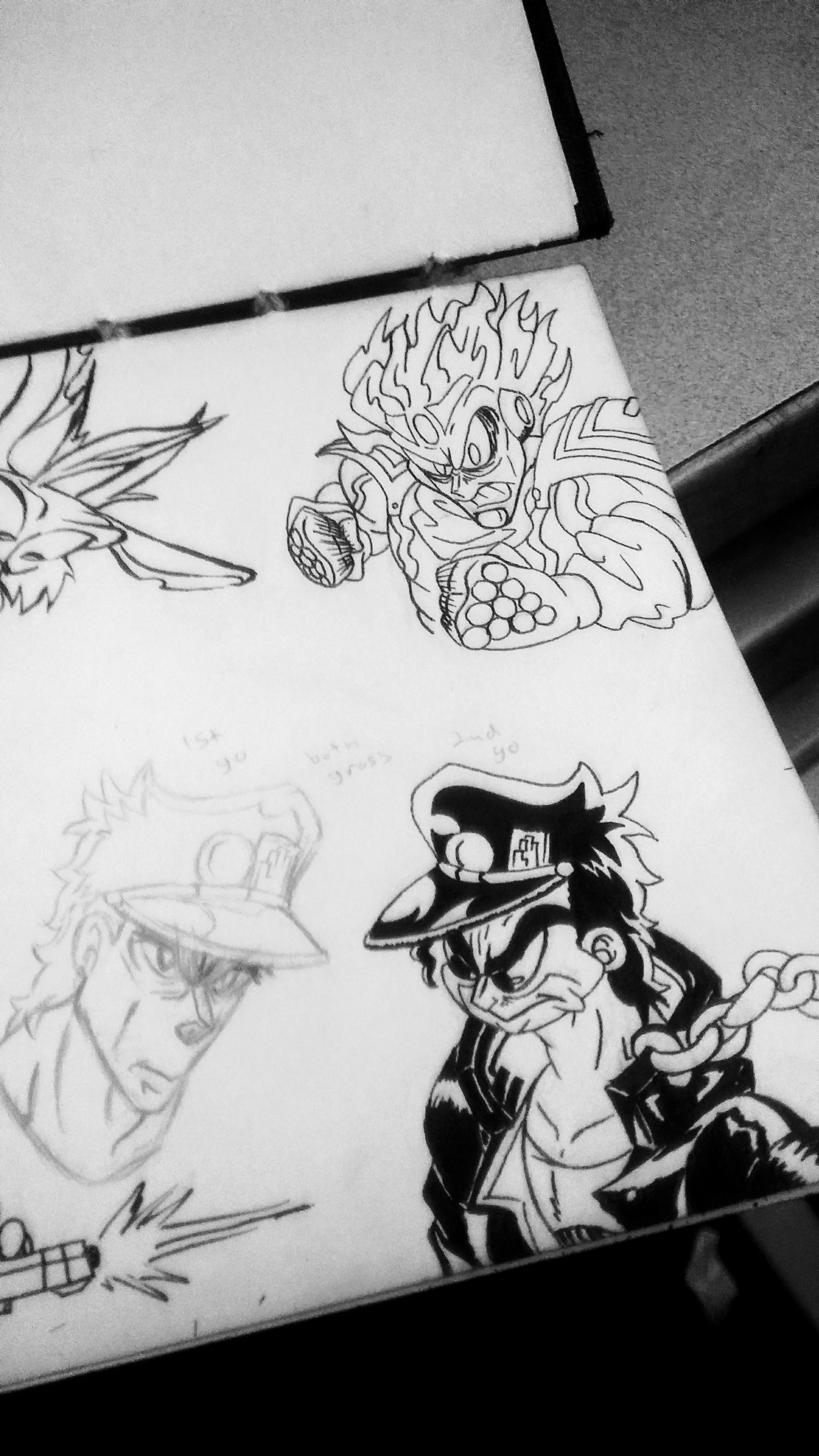 2340x4160 fanart tried drawing jotaro and star platinum in a cartoonlooney - Platinum Drawing