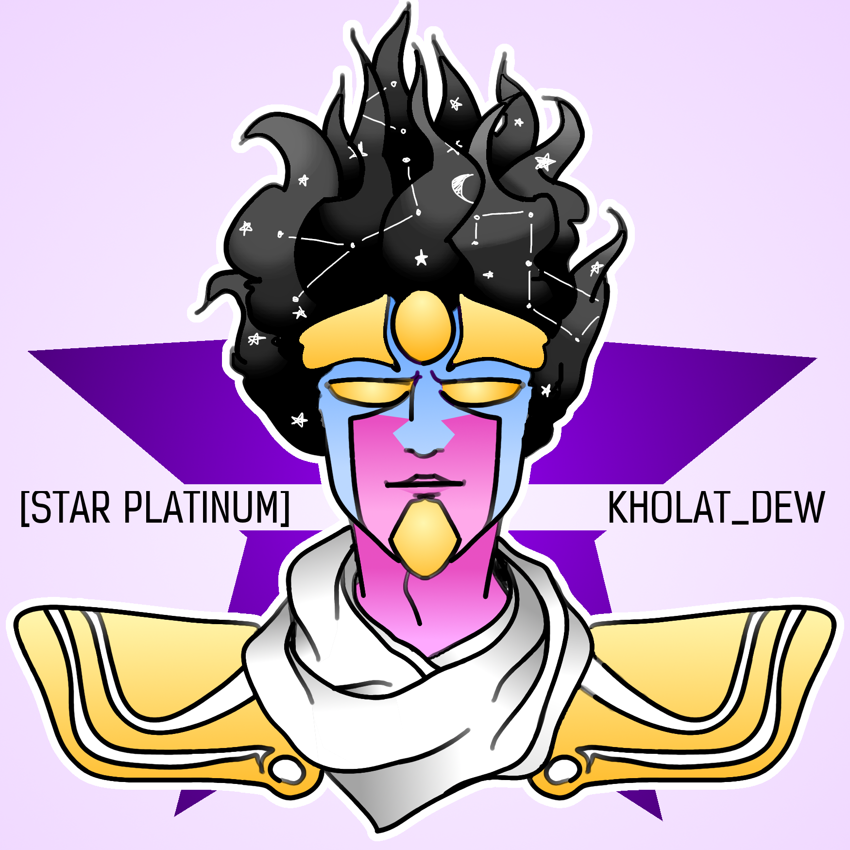 Star platinum рисовать