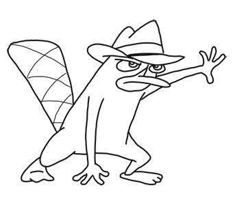 343x300 How To Draw Perry The Platypus - Platypus Drawing Step Step