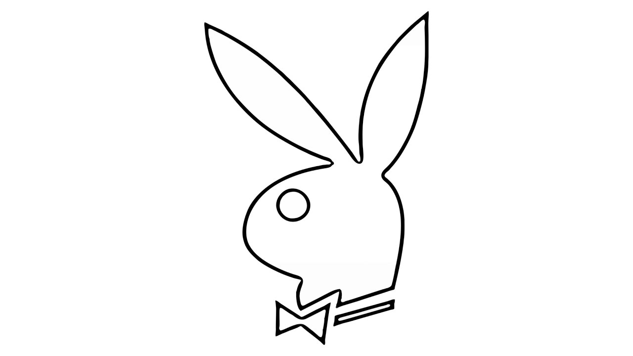 1280x720 how to draw the playboy logo - Playboy Bunny Drawing.