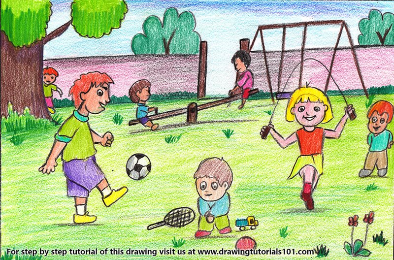 Playground Drawing at Explore collection of