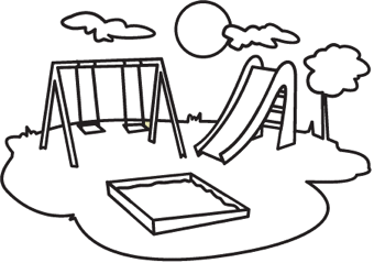 340x239 Crafts Playground, Coloring Pages, Color - Playground Drawing Black And White