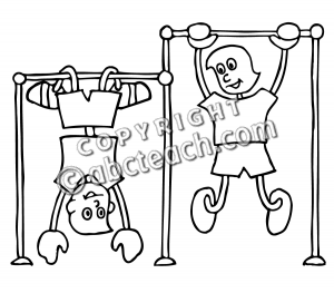 300x263 School Gym Clipart Black And White Collection - Playground Drawing Black And White
