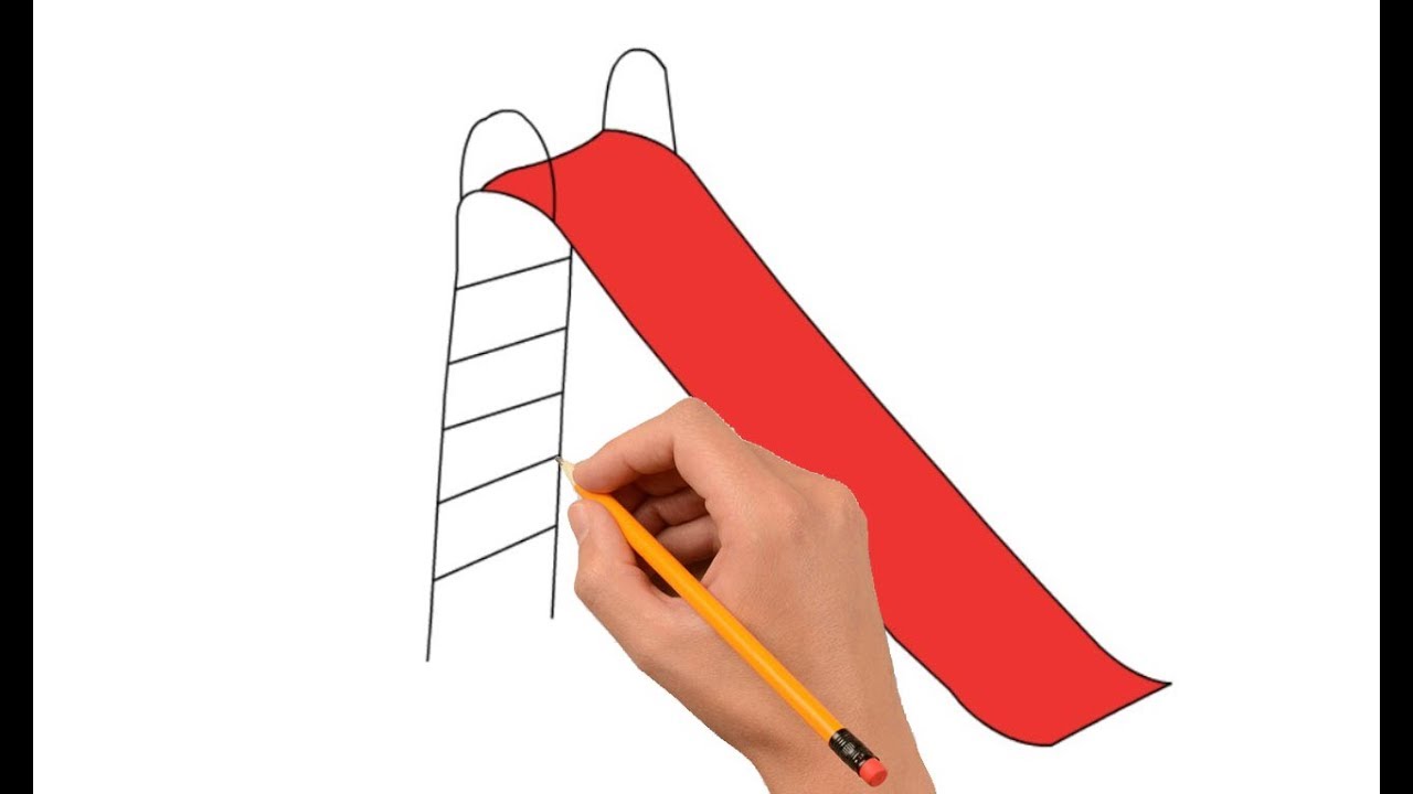 1280x720 How To Draw A Playground Slide Step - Playground Slide Drawing