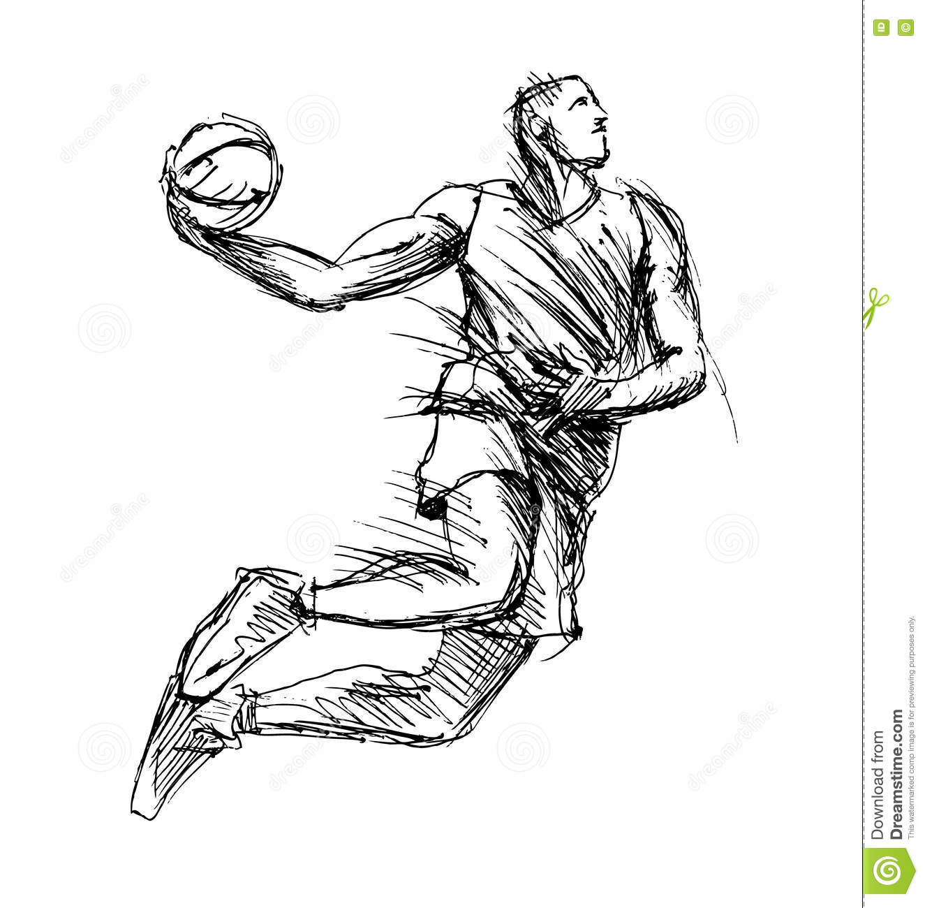 Playing Basketball Drawing At PaintingValley Explore Collection 