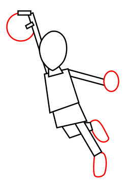 250x373 drawing a cartoon basketball player - Playing Basketball Drawing