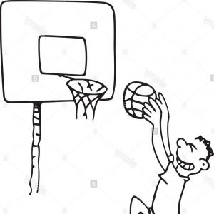 300x300 how to draw a basketball player basketball player vector image - Playing Basketball Drawing