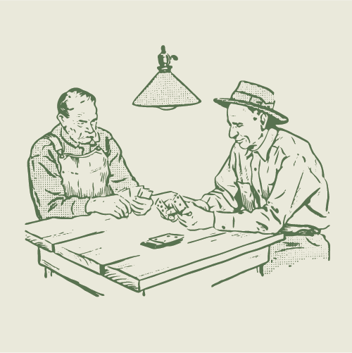 500x501 Men Playing Cards - Playing Cards Drawing