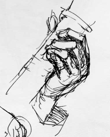 380x476 sketching musical hands while they're playing guitar - Playing Guitar Drawing